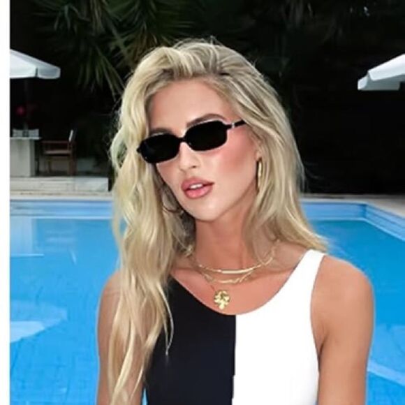 Trendy rectangular sunglasses main image 5